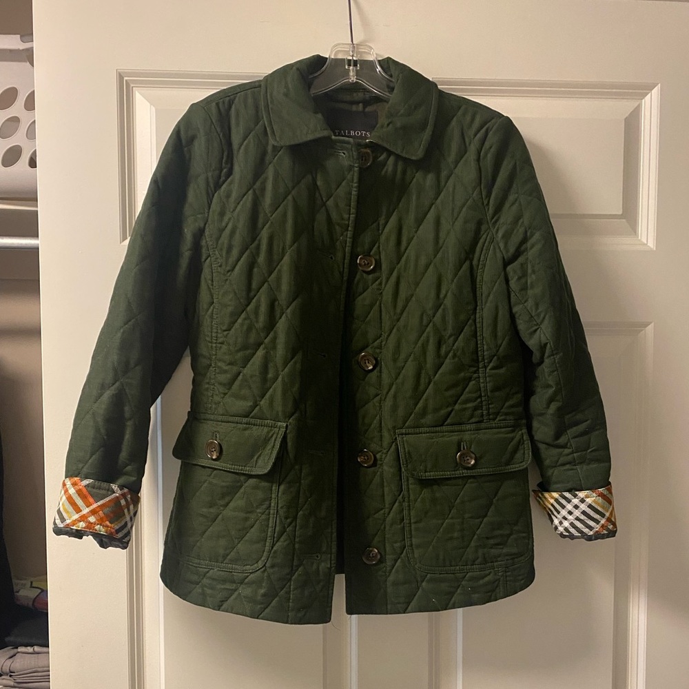 Talbots Green Corduroy Jacket - XS